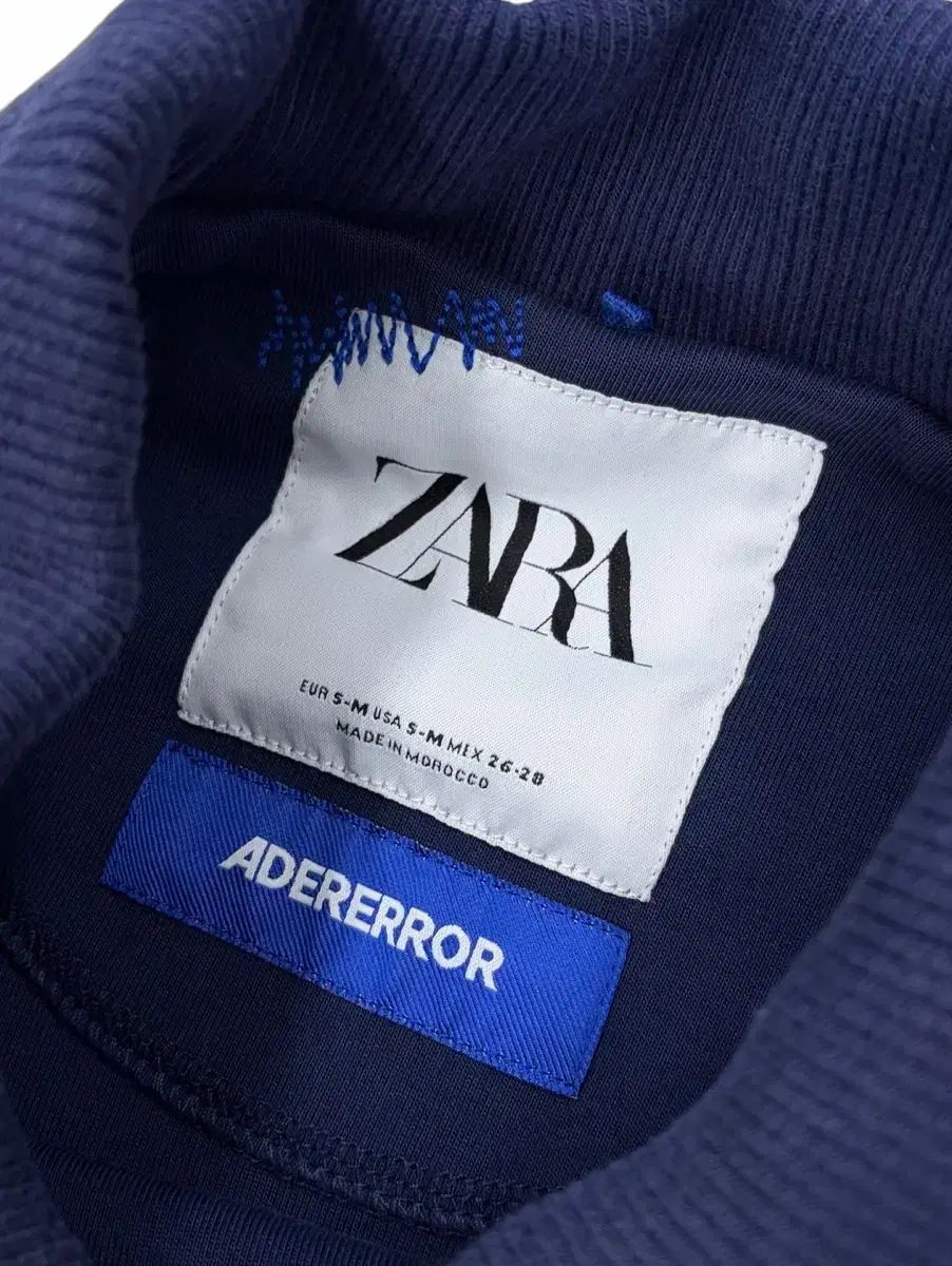 ADER ERROR × ZARA オーバーサイズ ポロシャツ (スウェット) ネイビー (S-M)