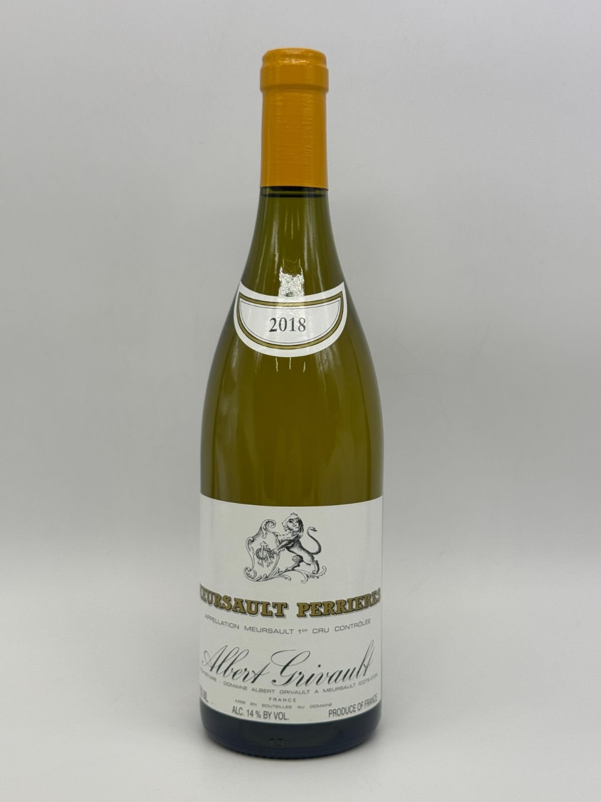 MEURSAULT RERRIERES ALLERT GRIVAULT 1er CRU CONTROLEE 2018 ムルソー アルベール グリヴォ プルミエ・クリュ・コントローレ 750ml 14% 箱無し