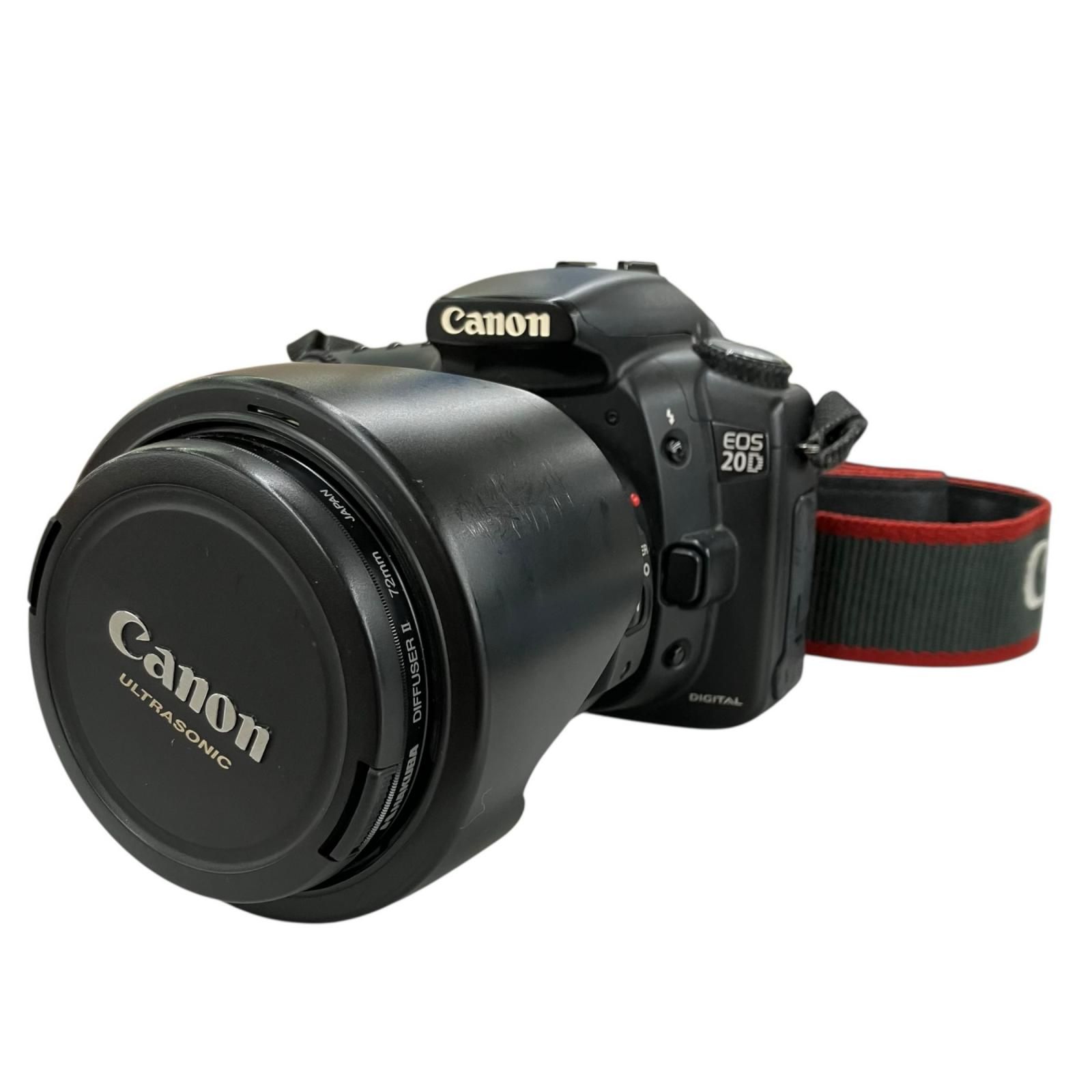 186000 通電確認のみ canon キャノン EOS20D　デジタル一眼レフカメラ　レンズセット　28‐135mm、EW-78B　 DS126061