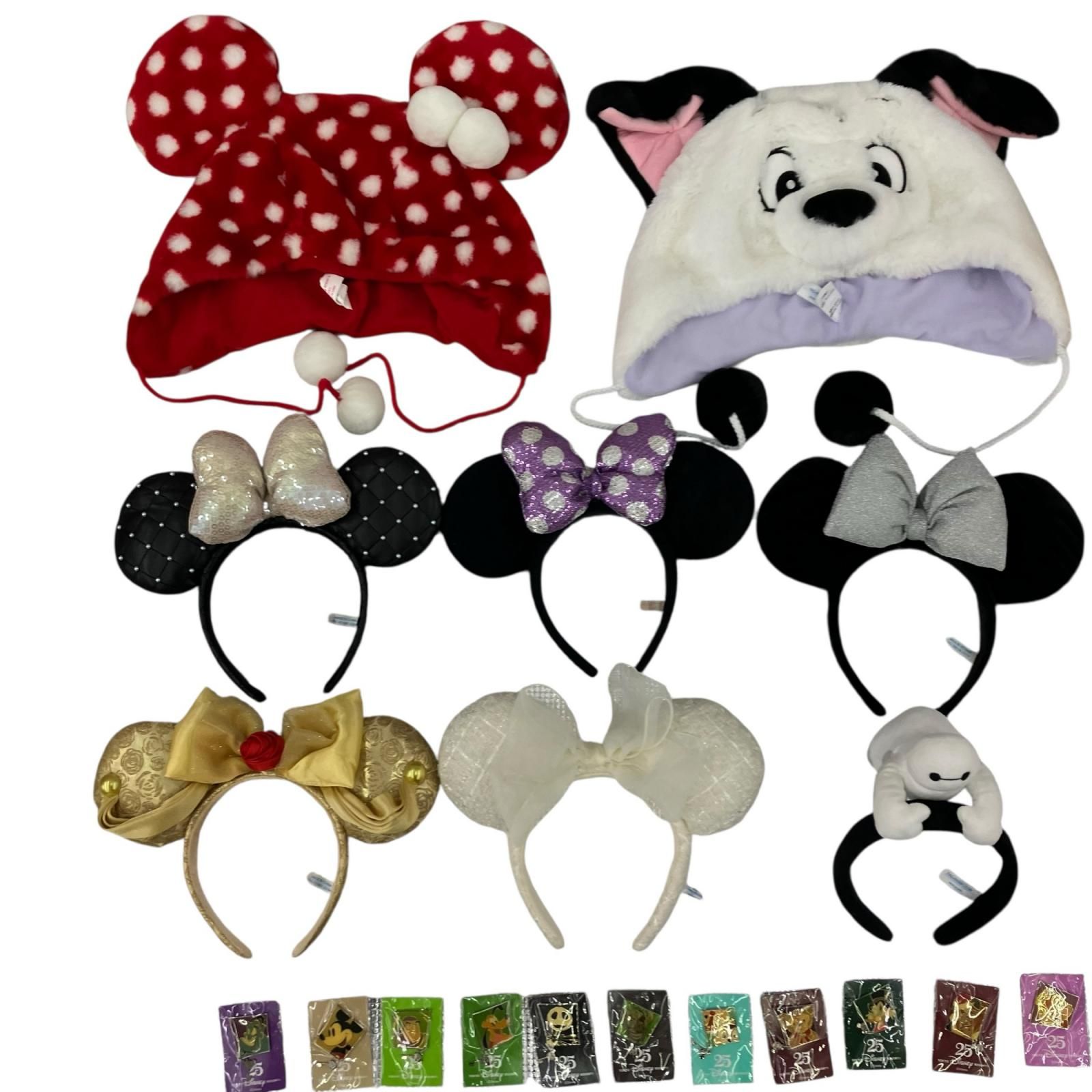 186000 Disney ディズニー カチューシャ、被り物、プレゼントピン 28点