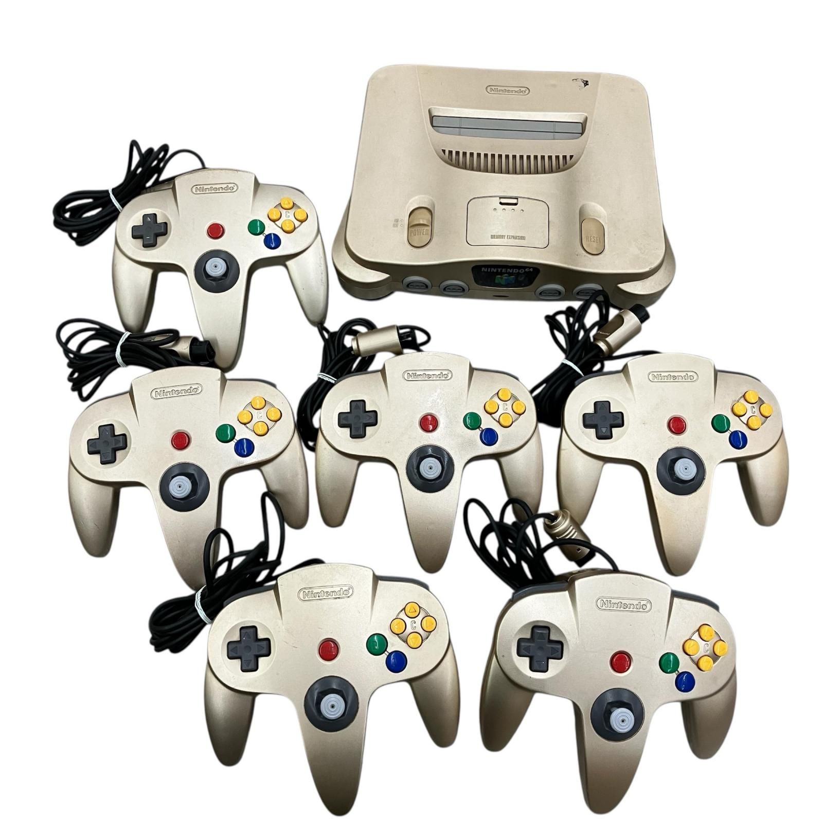 199990 動作未確認 Nintendo 任天堂 ニンテンドウ Nintendo64 NUS-001/NUS-005 ゴールド 7点まとめ売り