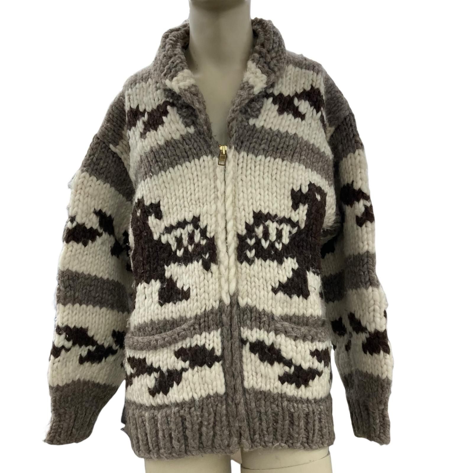 186001 Canadian Sweater Company Ltd. カナディアンセーター CANADIAN サンダーバード ハンドニットカウチンセーター メンズ