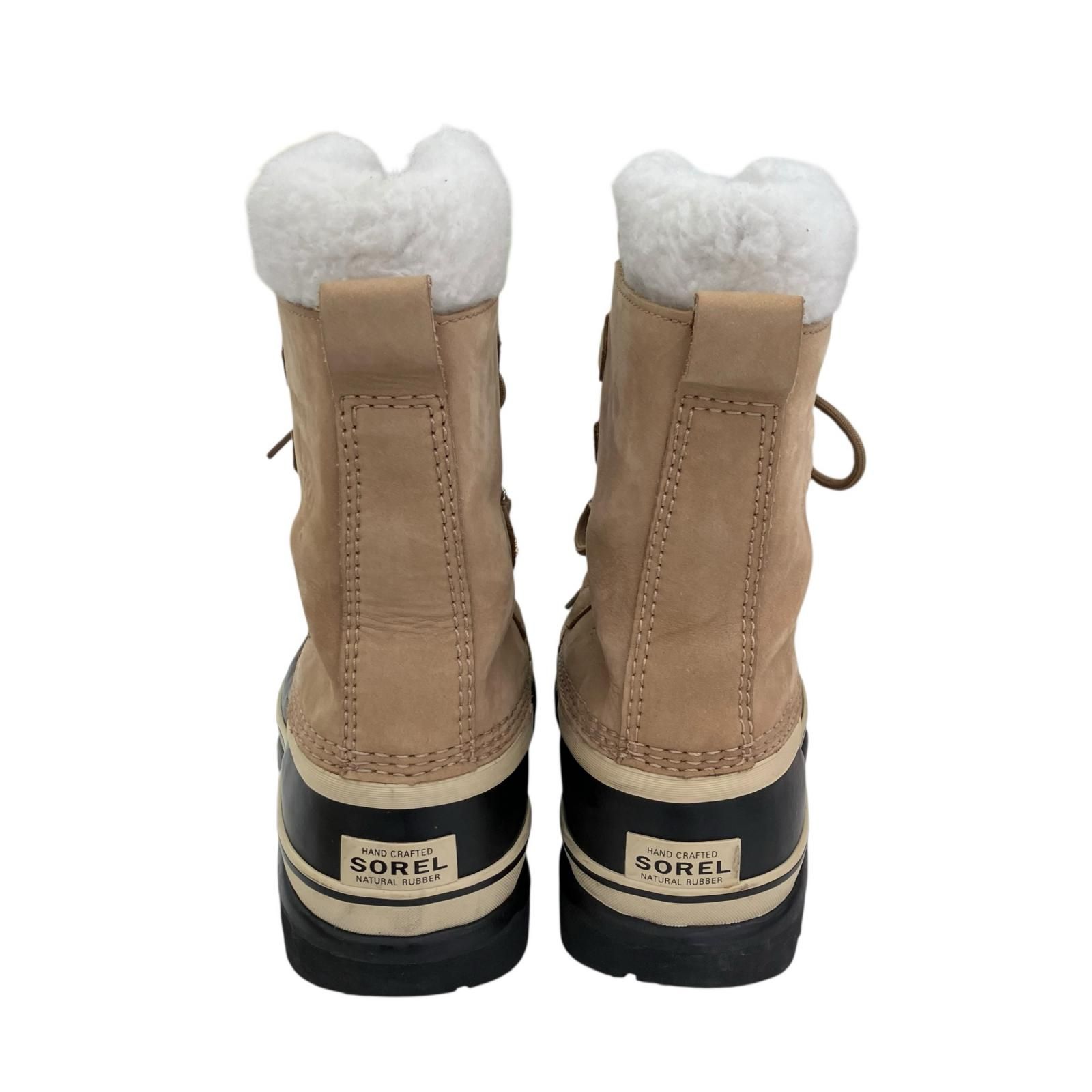 186001 現状品 SOREL ソレル スノーブーツ 24.5cm ベージュ レディース