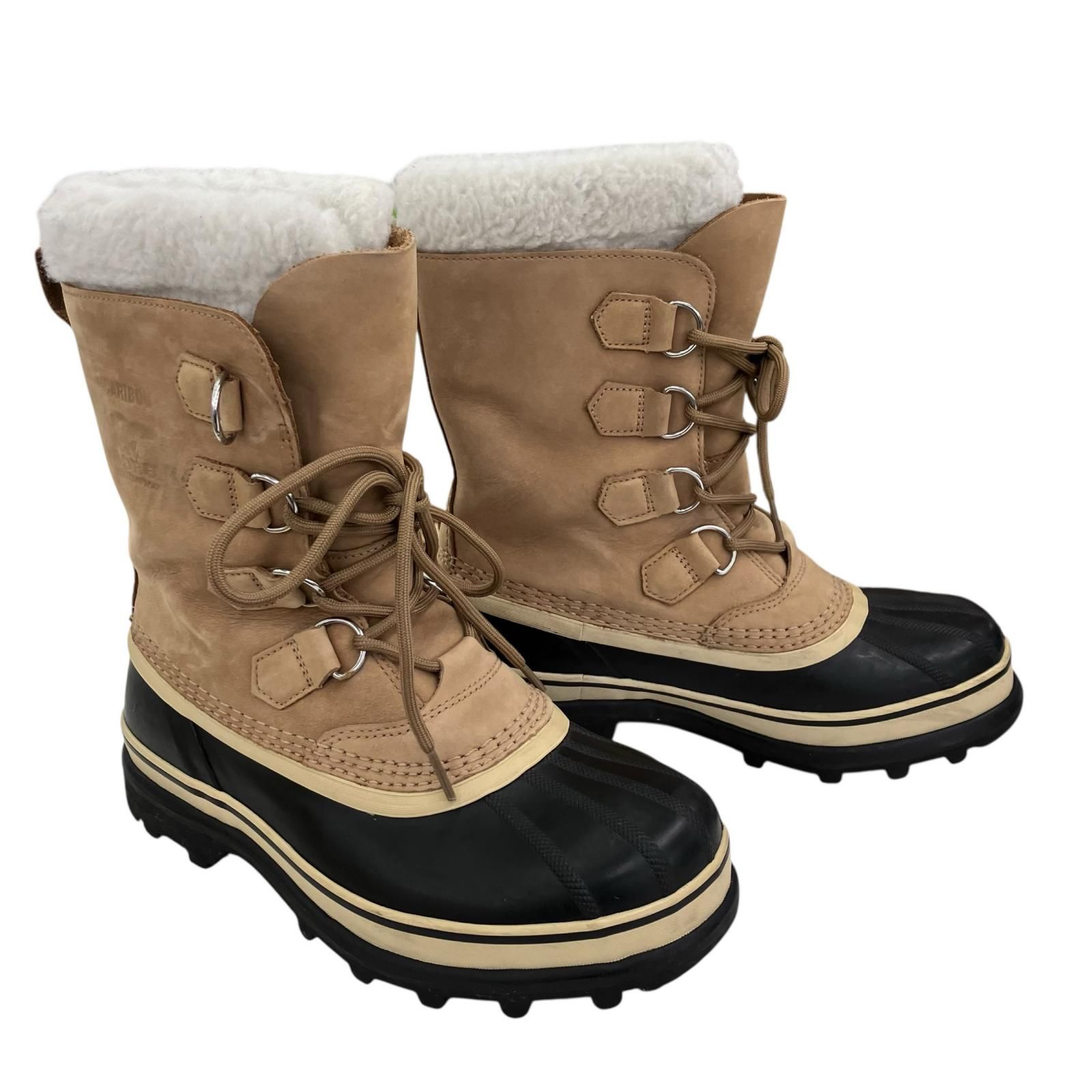 186001 現状品 SOREL ソレル スノーブーツ 24.5cm ベージュ レディース