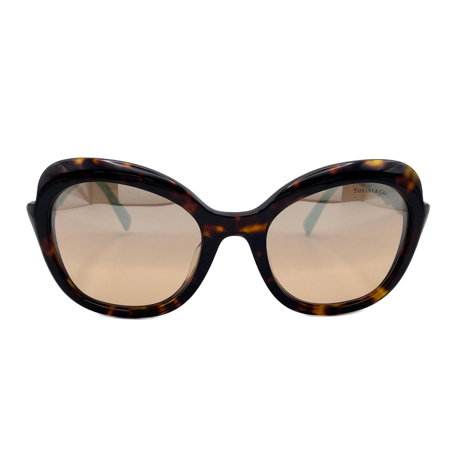 TIFFANY&Co. ティファニー サングラス バタフライシェイプ TF-4154 プラスチック ブラウン ユニセックス 【中古】