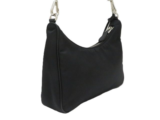 PRADA　プラダ　ショルダーバッグ　ナイロン/サフィアーノ　 ブラック【中古】【430】2148104060778