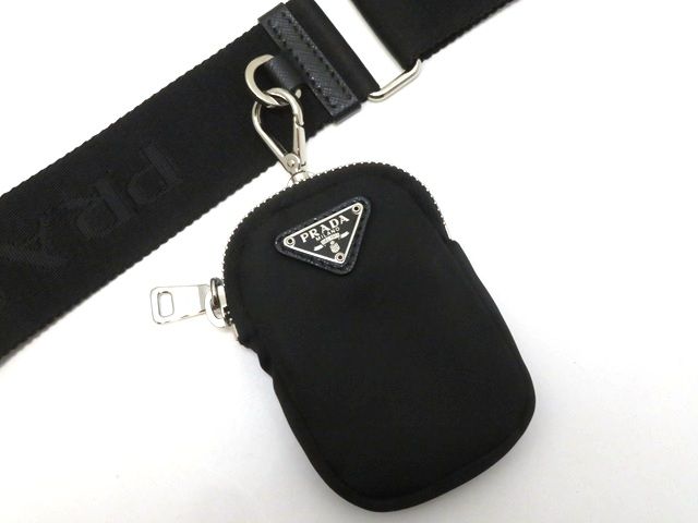 PRADA　プラダ　ショルダーバッグ　ナイロン/サフィアーノ　 ブラック【中古】【430】2148104060778