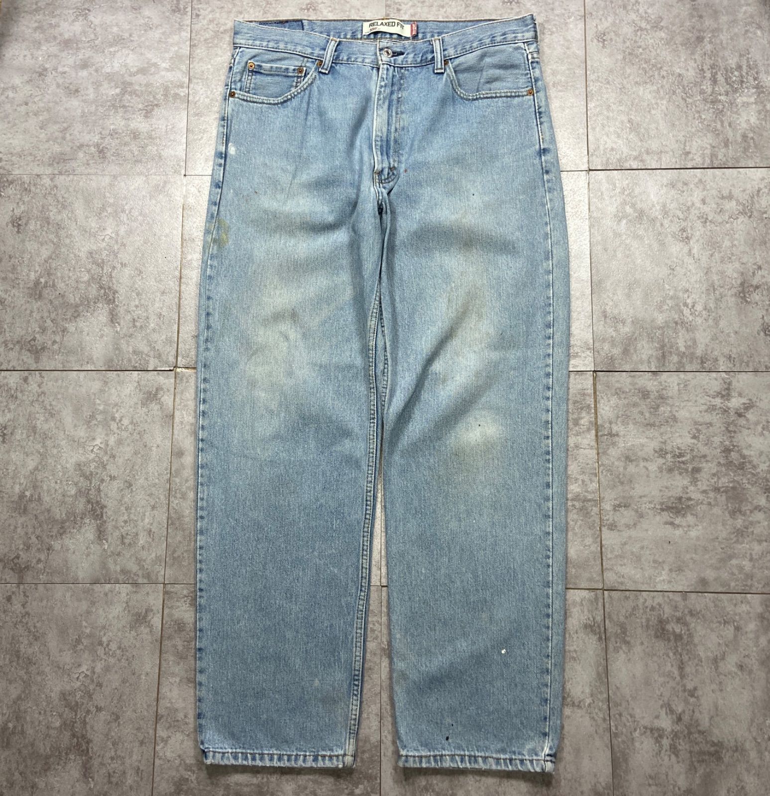 Levi’s 550 ブルー ストレート デニムパンツ ライトブルー W36 リラックスフィット 00s