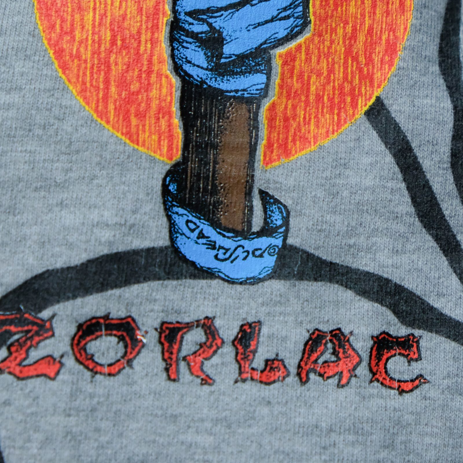 ZORLAC SKATEBOARDS スパイダーウェブ 半袖Tシャツ パスヘッド 両面