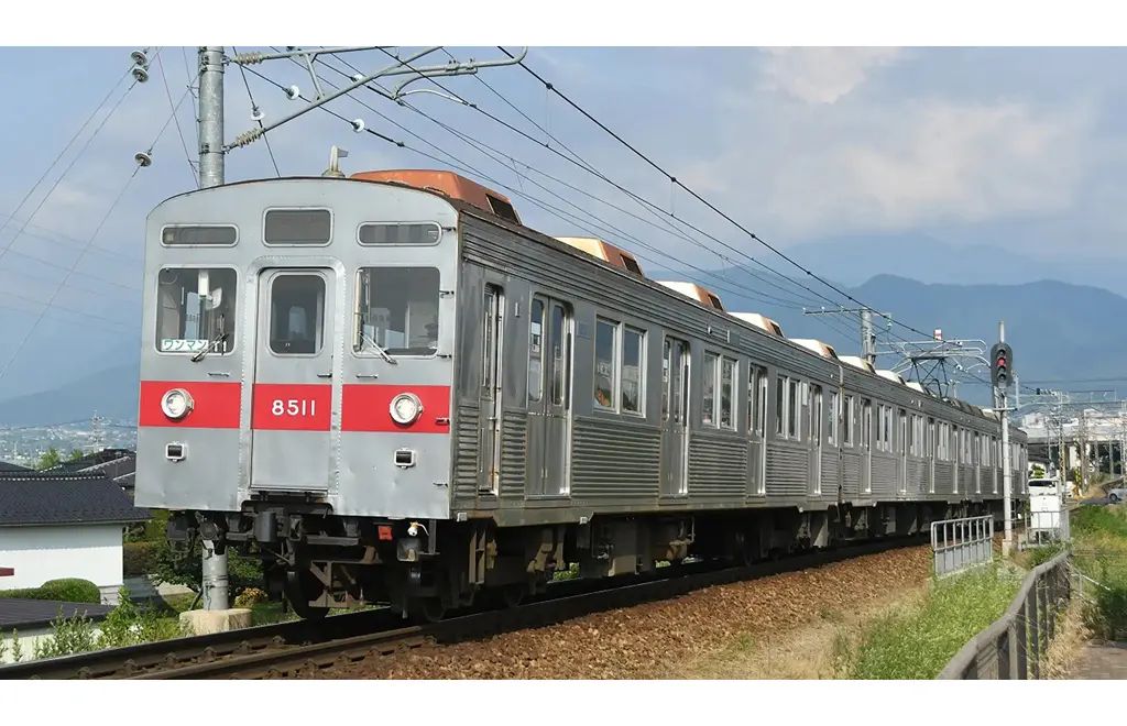 【新品】鉄道模型 HOゲージ 1/80 長野電鉄8500系 A T1編成(Hゴム・グレー) 3両セット 2026年ロット [1-850-19]