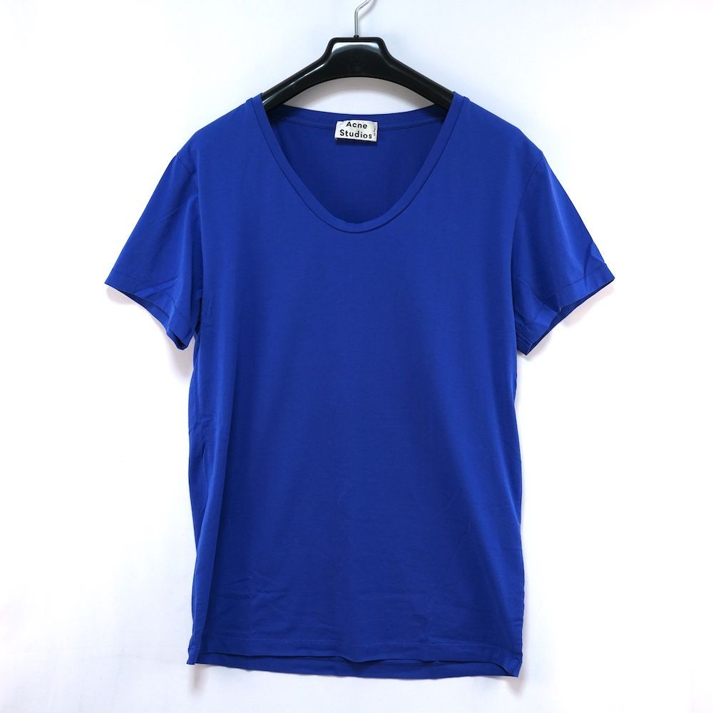Acne Studios アクネ ストゥディオズ Uネック コットン Tシャツ ブルー XSサイズ 25A121