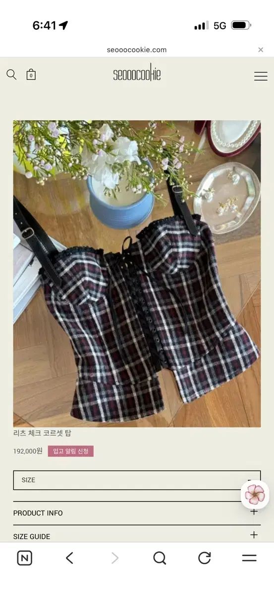 ソークッキー CHECK コルセット トップス