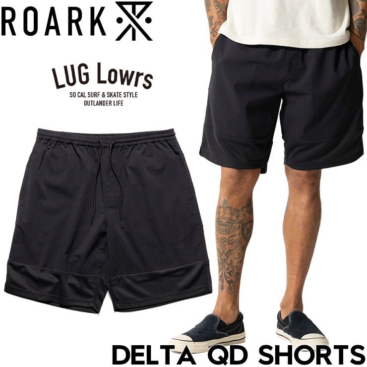 ROARK ロアーク ショートパンツ メンズ ハーフパンツ テックショーツ 速乾 ドライショーツ ストレッチ 接触冷感 吸汗速乾 抗菌防臭 DELTA QD SHORTS RSJ1221-JBL 26SU 日本代理店正規品