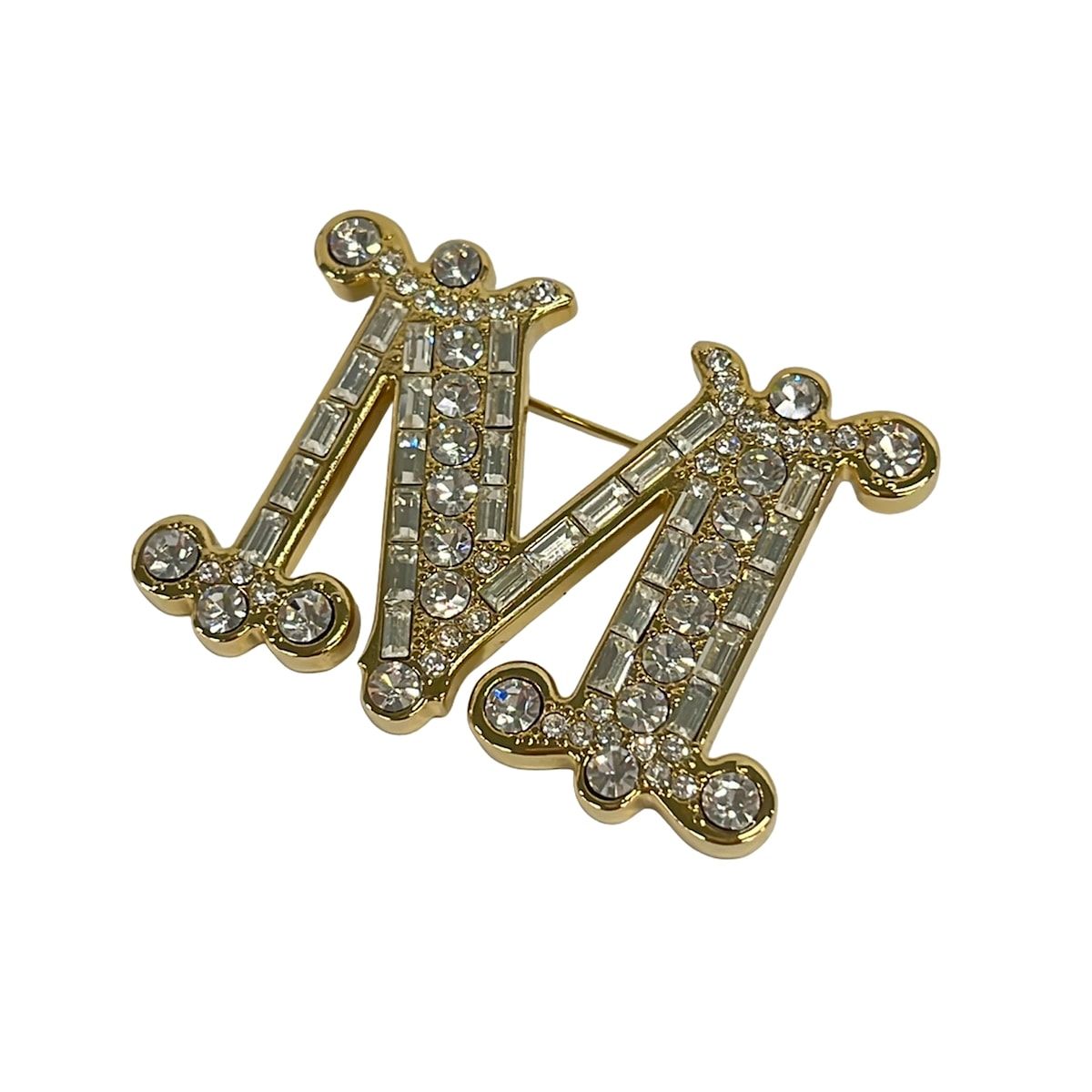 MAX MARA Mara(マックスマーラ)』テディベアモチーフのブローチを一気見 Max イエローゴールド 新品　ブローチ　M アクセサリー