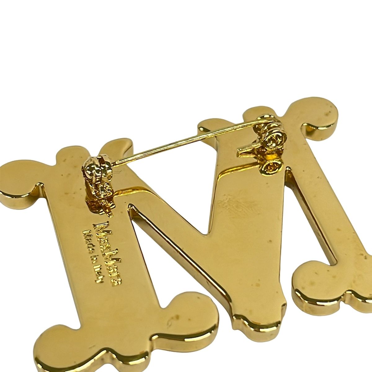 美品MAX MARA マックスマーラ M型ブローチ ゴールド＆クリア 石取れなし Max Mara(マックスマーラ) ブローチ美品 - クリア×ゴールド - メルカリ