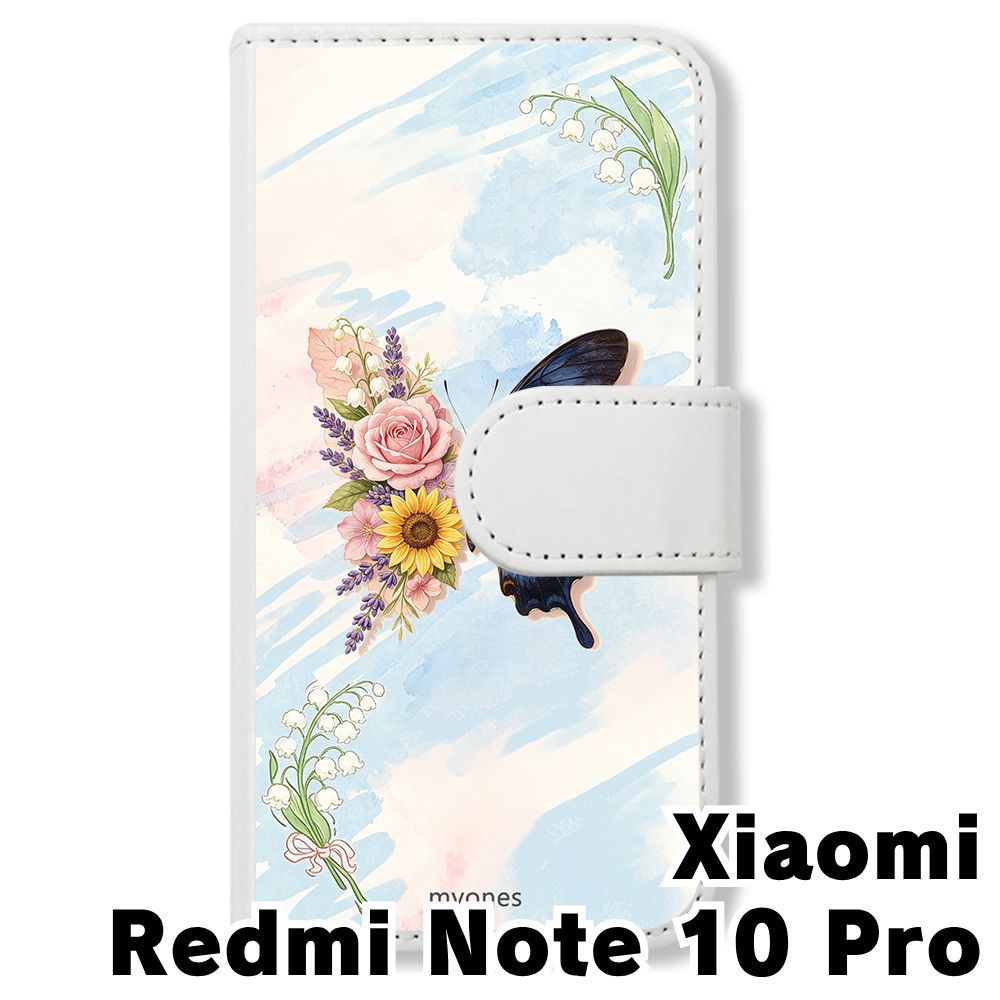 新品未使用】 Redmi Note 10 Pro 手帳型スマホ ケース(色:ホワイトx
