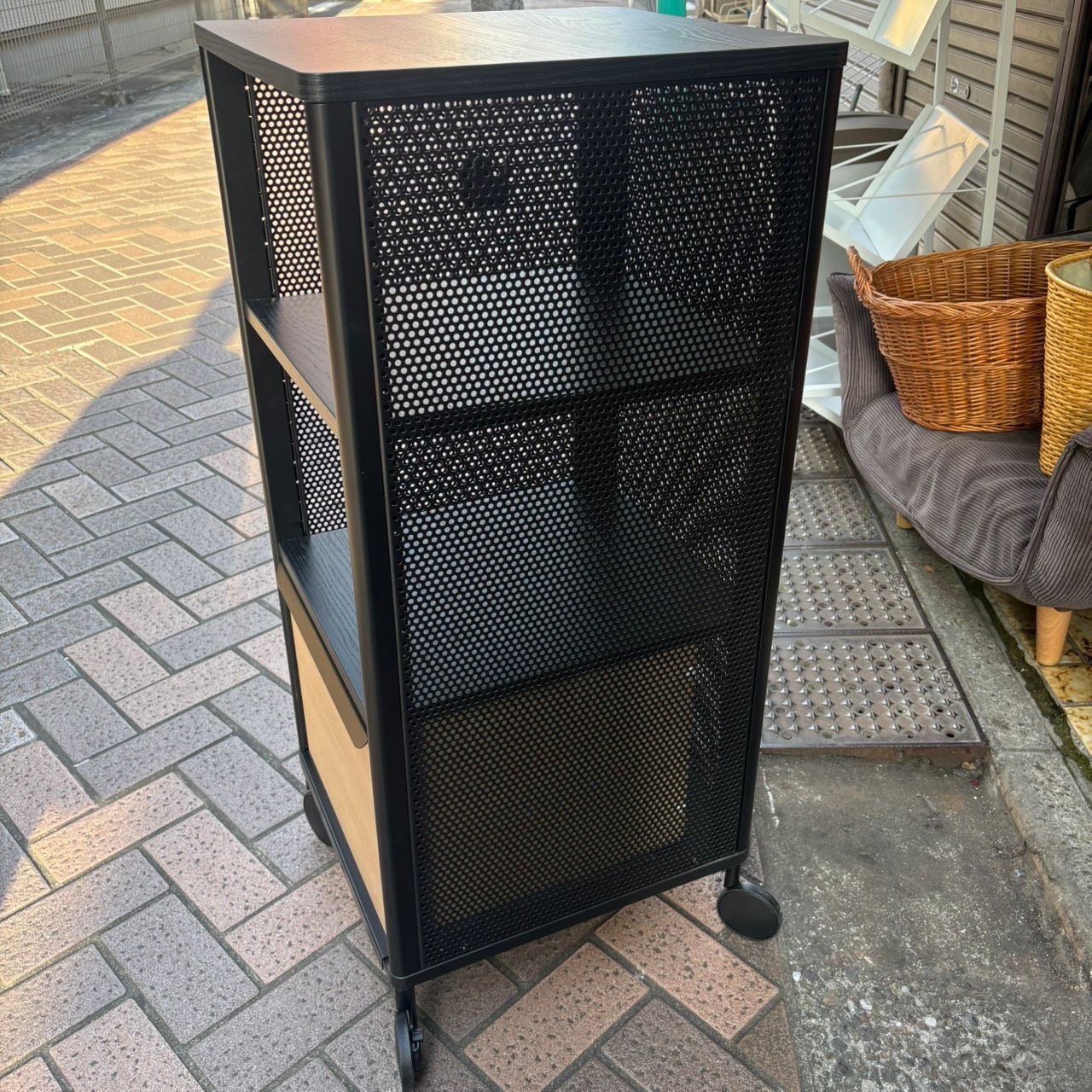 492 【引渡限定】IKEA BEKANT ワゴン キャスター付き オープンラック
