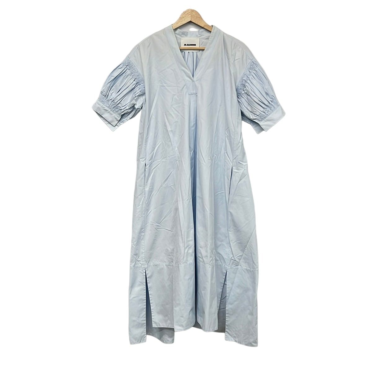 JILSANDER(ジルサンダー) ワンピース サイズ32 XS レディース - JSPQ503806 ライトブルー 半袖/マキシ丈/ギャザー 10,010円