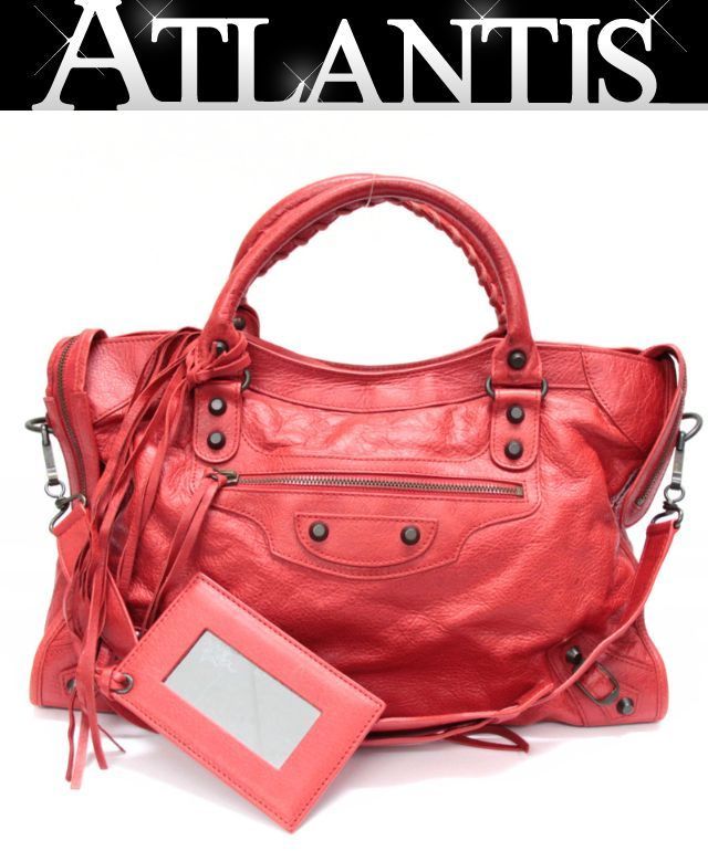 美品 バレンシアガ BALENCIAGA ザ シティ ハンドバッグ 2WAYバッグ