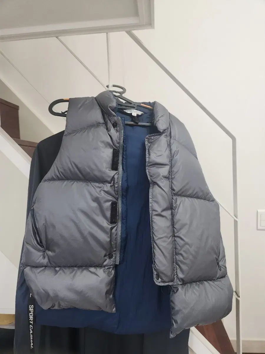(L)HERITAGE FLOSS ダウンベスト グレー