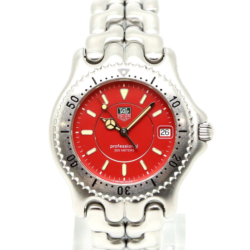 TAG HEUER プロフェッショナル 腕時計 中古品 楠本質店/元住吉】タグホイヤー TAG HEUER WG111C 赤文字盤