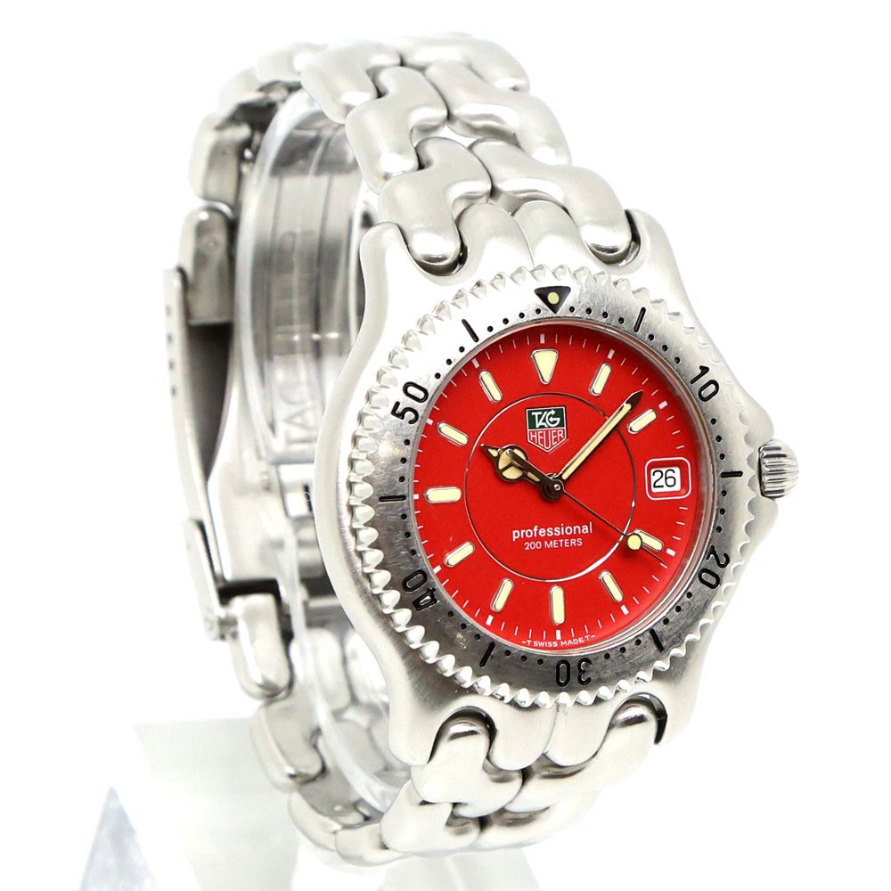 TAG HEUER プロフェッショナル 腕時計 中古品 楠本質店/元住吉】タグホイヤー TAG HEUER WG111C 赤文字盤