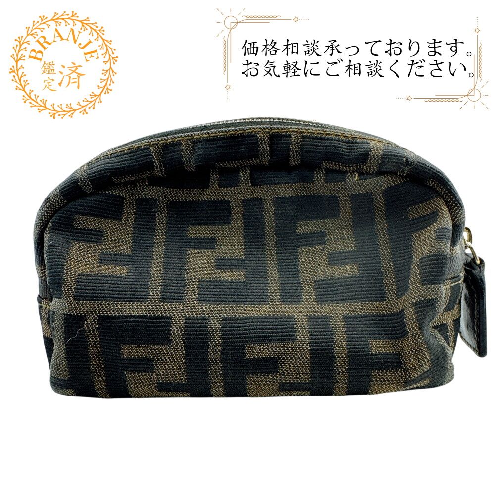 FENDI フェンディ ポーチ ズッカ柄 小物入れ フェンディ バニティ 小物入れ ズッカ ポーチ - メルカリ