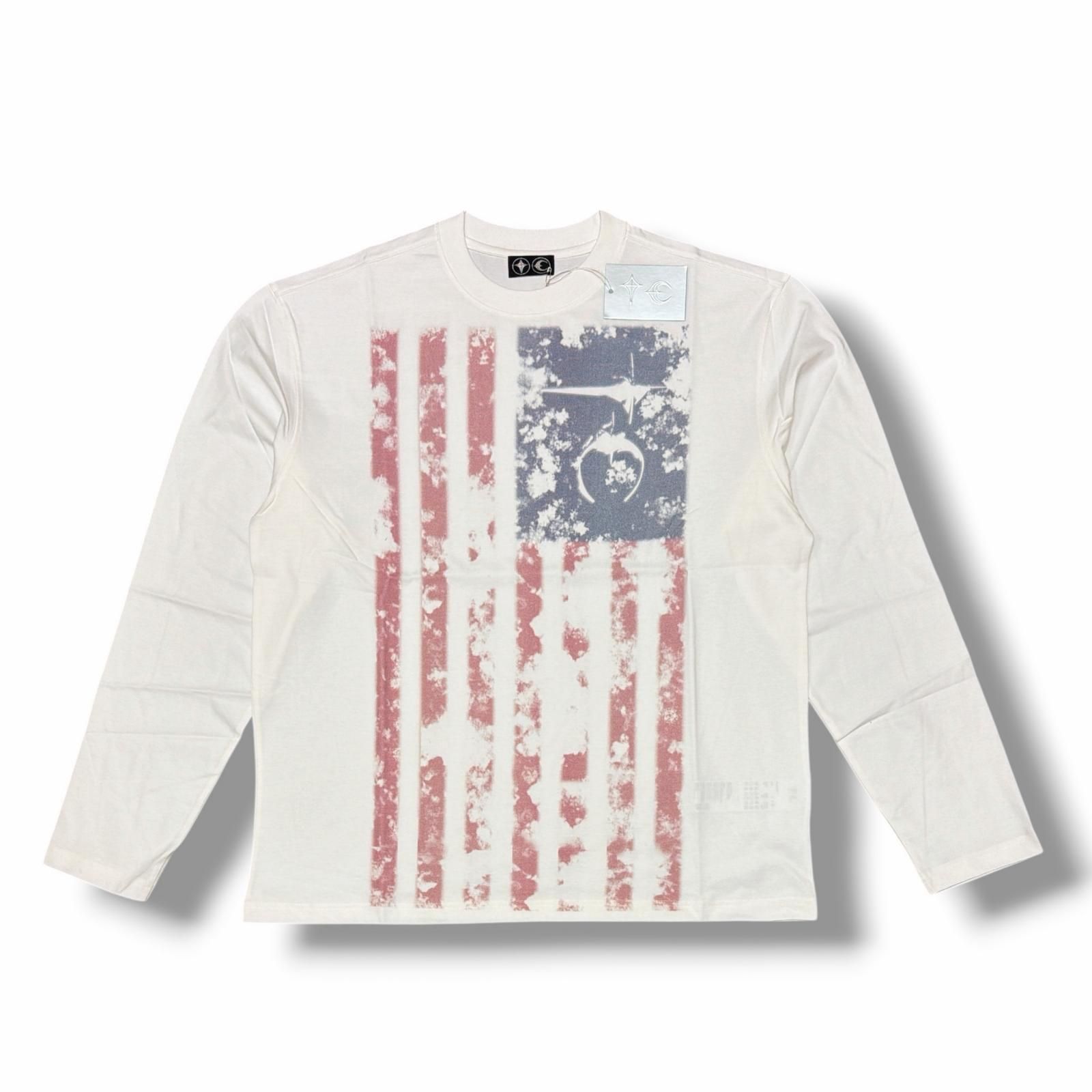 未使用 THUG CLUB 25SS 星条旗長袖Tシャツ カットソー ロンT