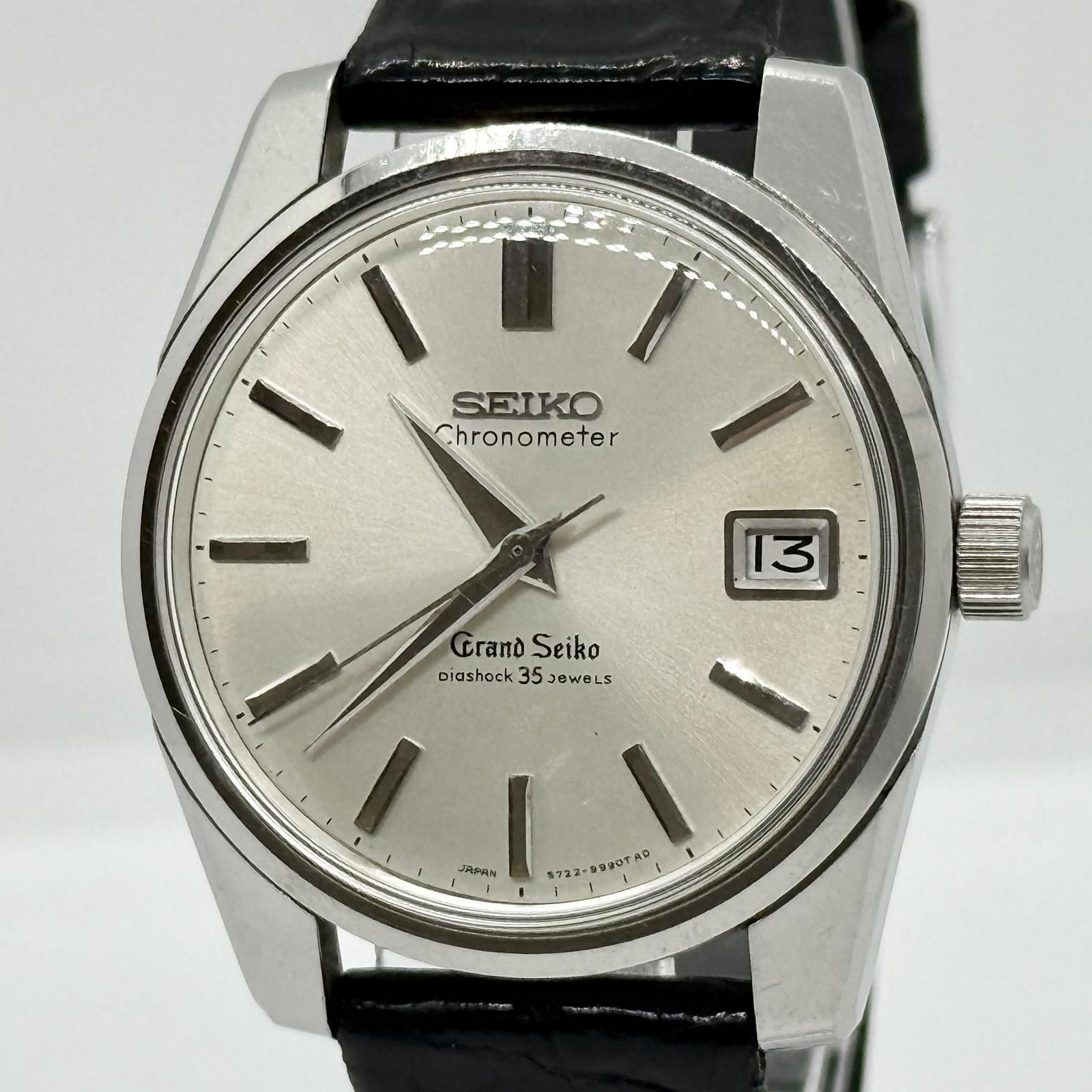 SEIKO セイコー GRAND SEIKO グランドセイコー クロノメーター 獅子メダリオン 5722-9990 シルバー 手巻き メンズ 腕時計 稼働品