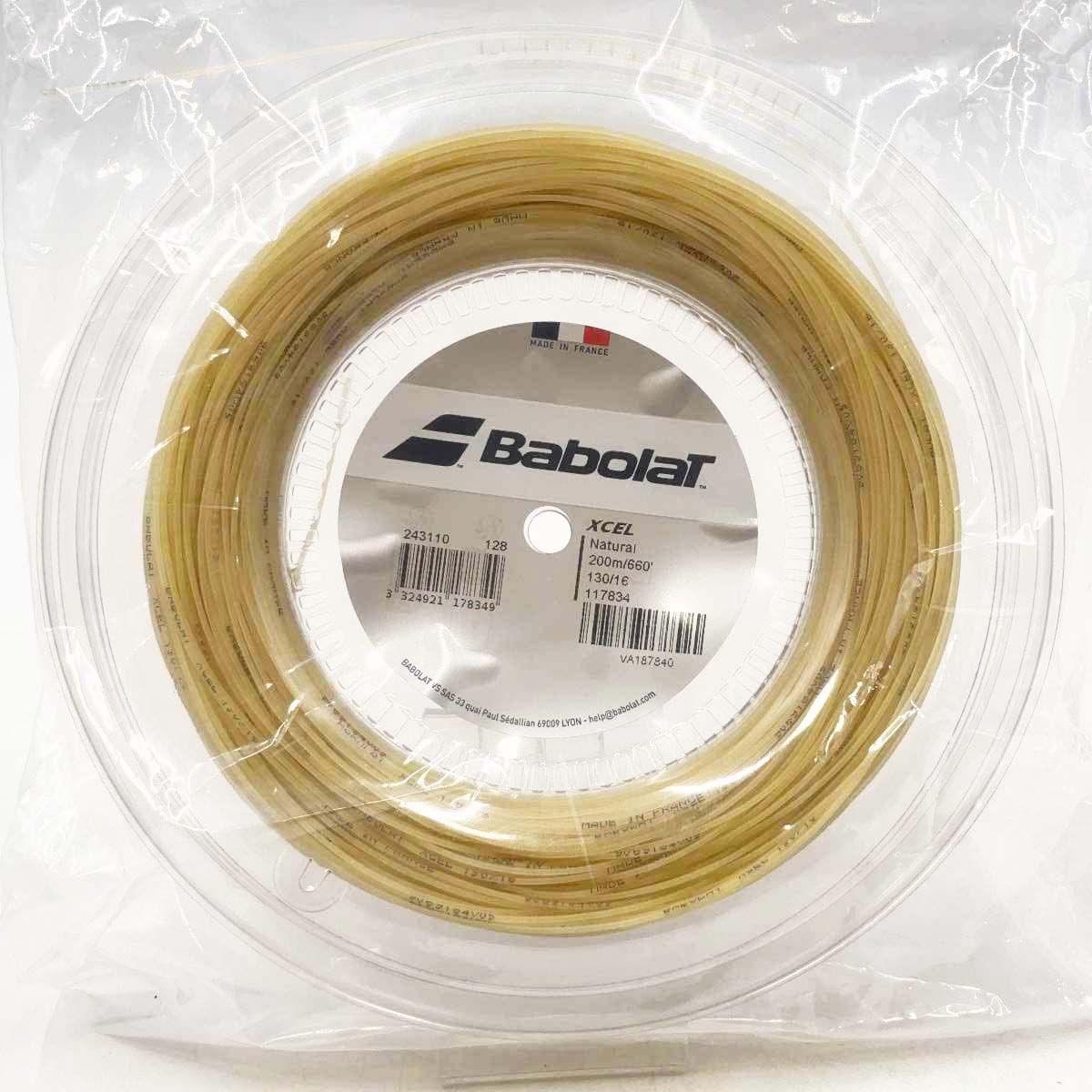 【未使用】バボラ XCEL エクセル 130 硬式 テニス ストリング ガット 200m ロール ナチュラル 243110 BABOLAT 1.30mm
