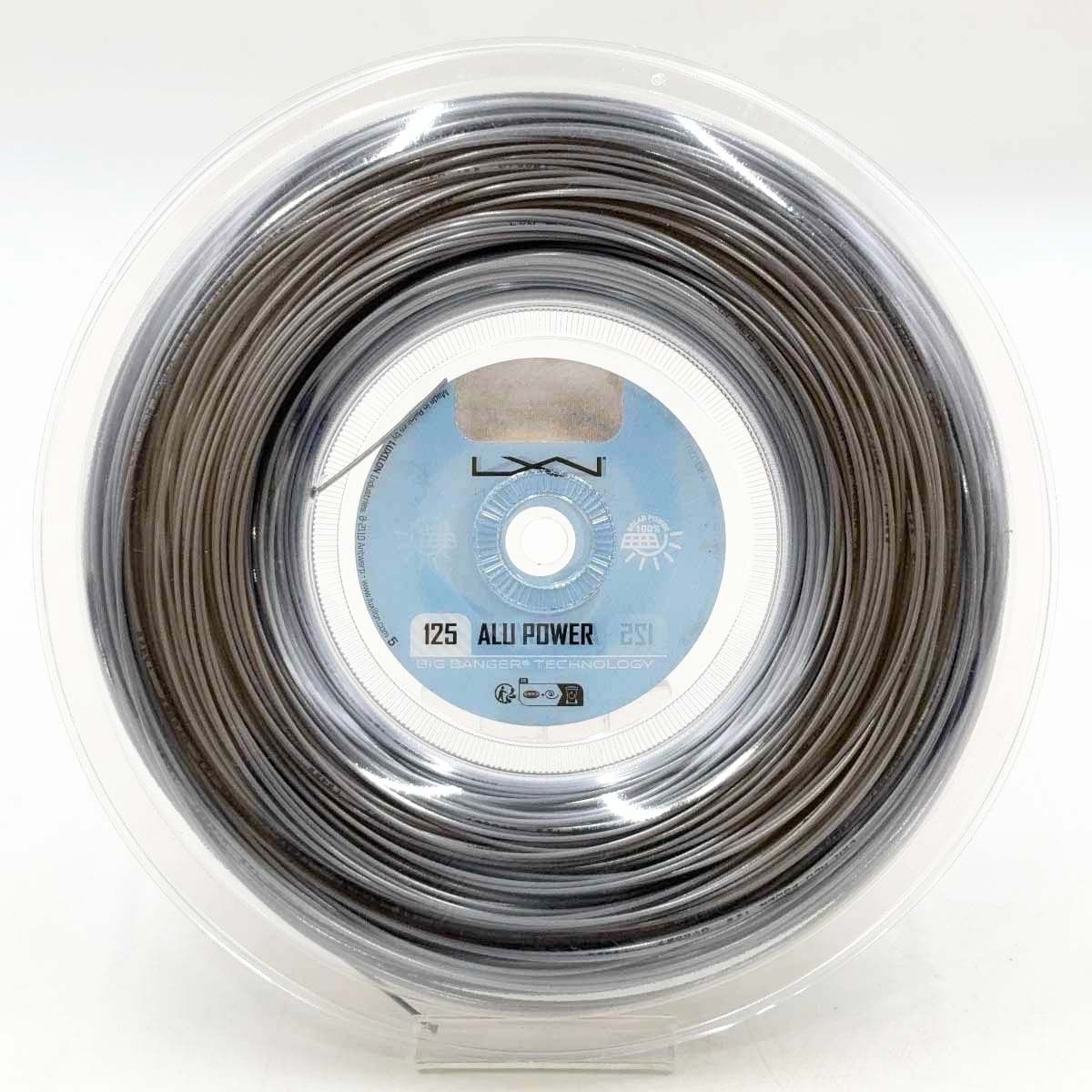 【未使用】LUXILON ルキシロン ポリエステル ALU POWER アルパワー 125 硬式 テニス ストリング ガット 220m ロール シルバー WRZ990100SI 1.25mm