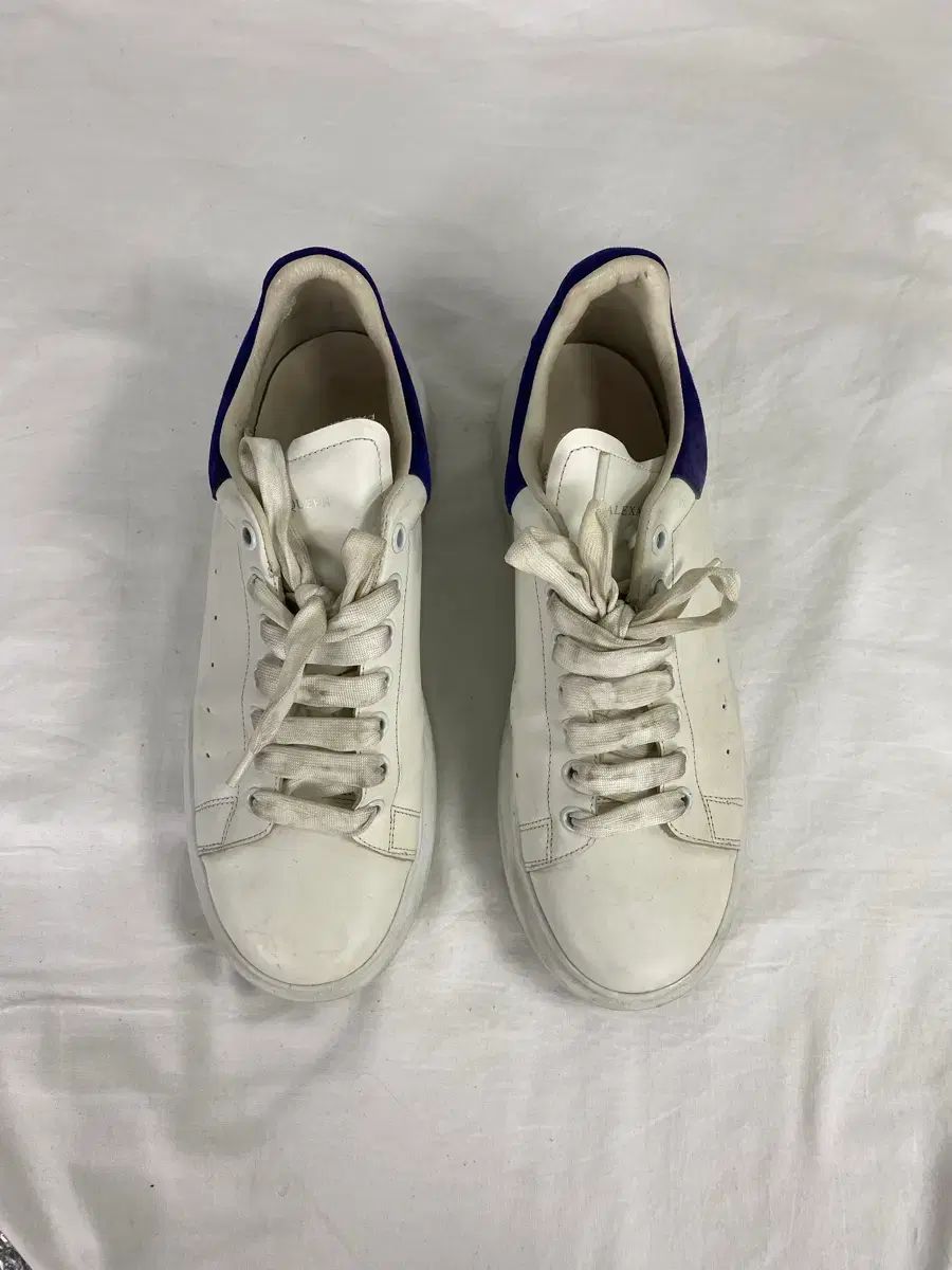 Alexander McQueen アレキサンダー・マックイーン オーバーソール 白 パリ ブルー スニーカー 300 <19>