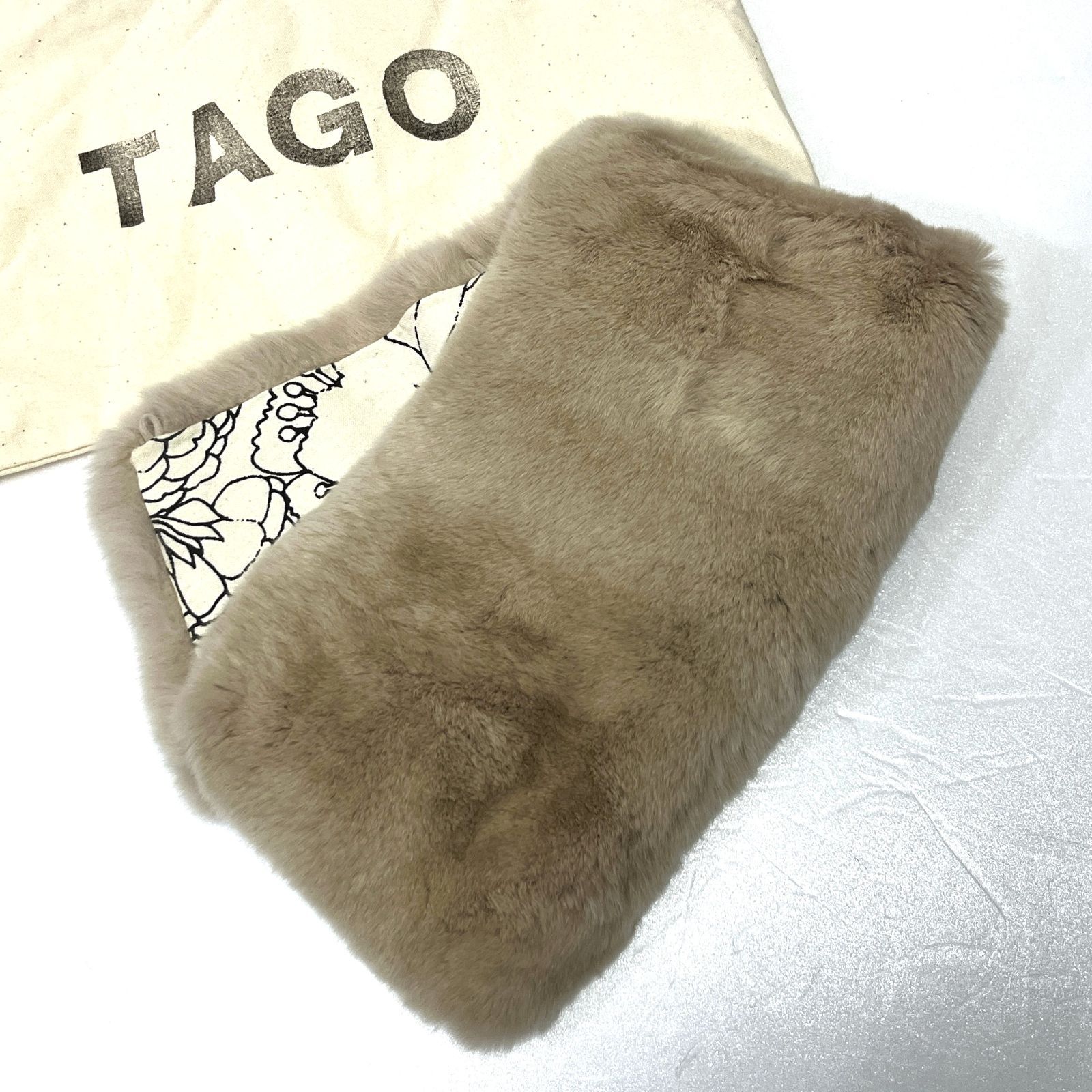 TAGO｜タゴ ラビットファー マフラー スヌード 襟巻
