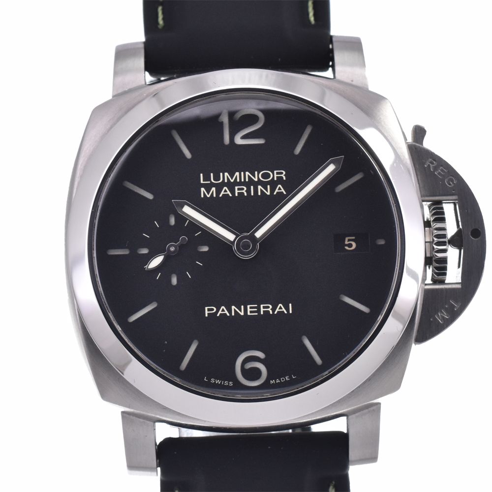 パネライ PANERAI PAM00392 ルミノール マリーナ スモールセコンド ブラック 自動巻き メンズ 美品 内箱・保証書付き 腕時計 J#148011
