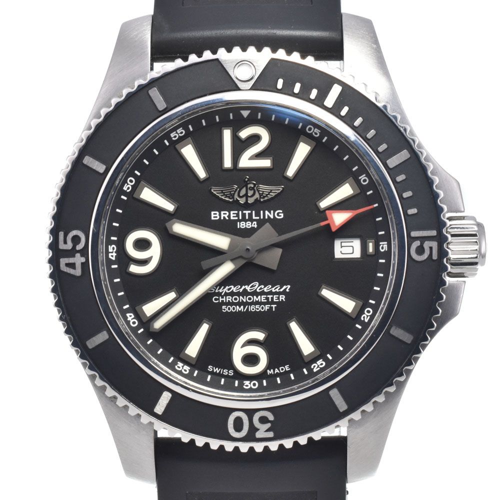 ブライトリング BREITLING A17366 スーパーオーシャン 42 ブラック 自動巻き メンズ 美品 箱・保証書付き 腕時計 J#147741 185,850円