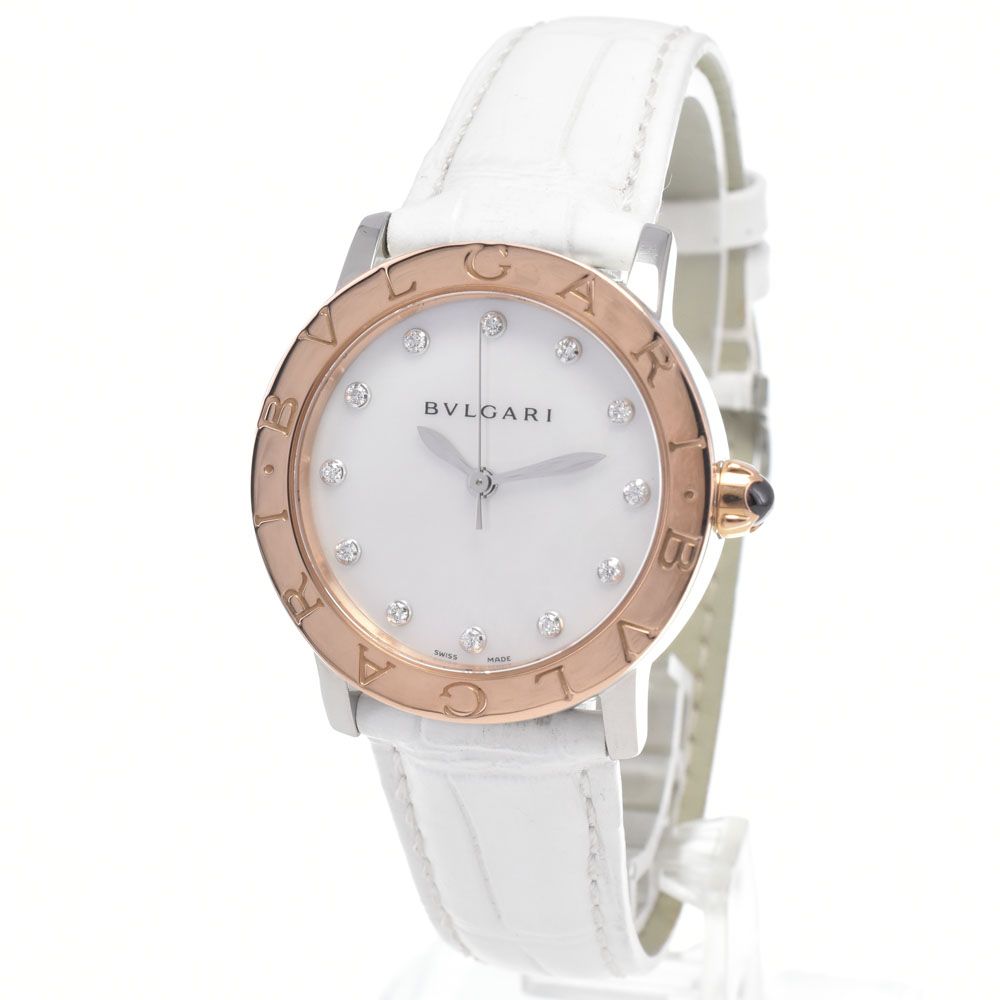 BVLGARI ブルガリブルガリ k18PG ホワイトシェル プチネックレス 41cm