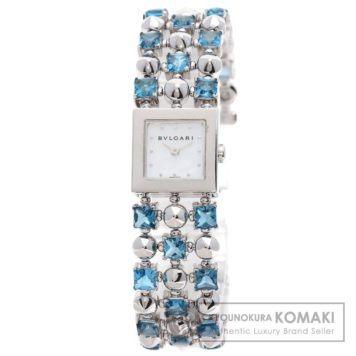 BVLGARI ブルガリ LUW16G ルチア ブルートパーズ 腕時計 K18WG K18WGxブルートパーズ レディース [中古]