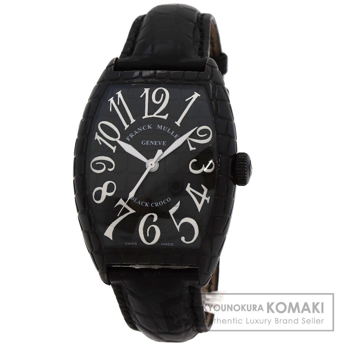 FRANCK MULLER フランクミュラー 8880SC BLK CRO AC トノーカーベックス ブラッククロコ 腕時計 SS クロコダイル メンズ [中古]
