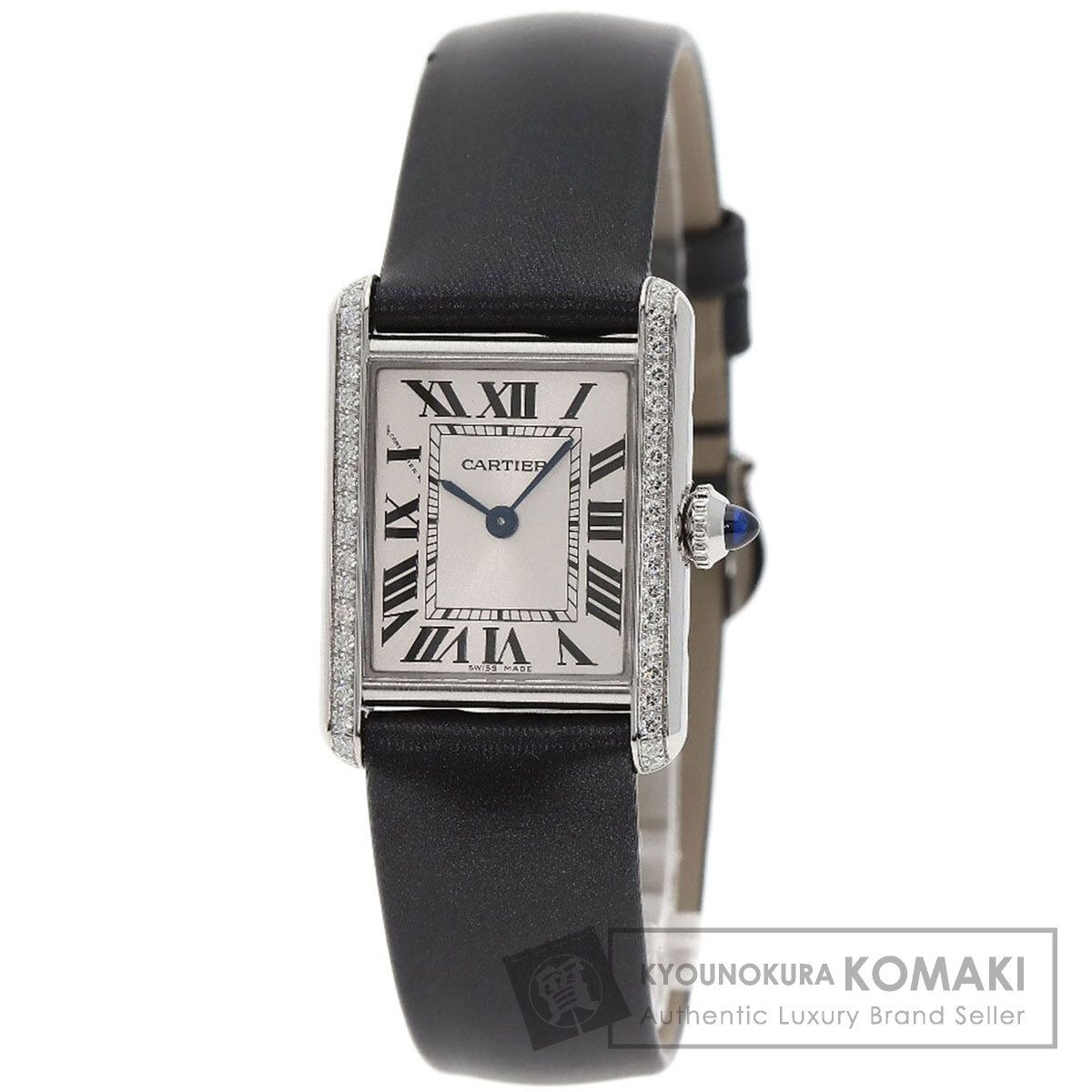 CARTIER カルティエ W4TA0016 タンク マスト ドゥ カルティエ SM ダイヤモンド 腕時計 SS 革 ダイヤモンド レディース [中古] 327,443円