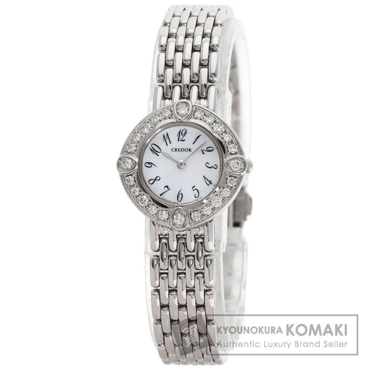 SEIKO セイコー GSTE849 1E70-0CY0 クレドール ベゼルダイヤモンド 腕時計 SS SS ダイヤモンド レディース [中古]