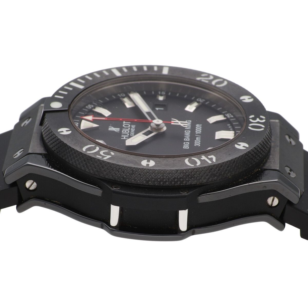 【中古】 Hublot ウブロ ビッグ・バン キング ブラックマジック 312.CM.1120.RX ラバー チタン セラミック 自動巻き 腕時計 メンズ 24008356 AO 中古】 Hublot ウブロ ビッグ・バン キング ブラックマジック 312.CM