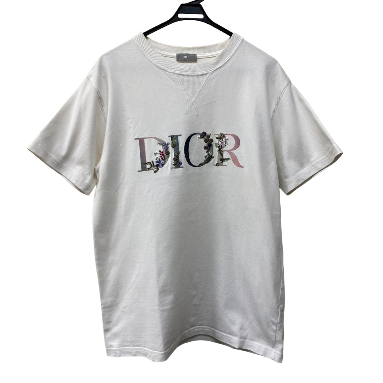 ディオールオム　Dior Homme　クルーネックTシャツ　21SS　フローラルロゴ　113J686A0554　＃Mサイズ