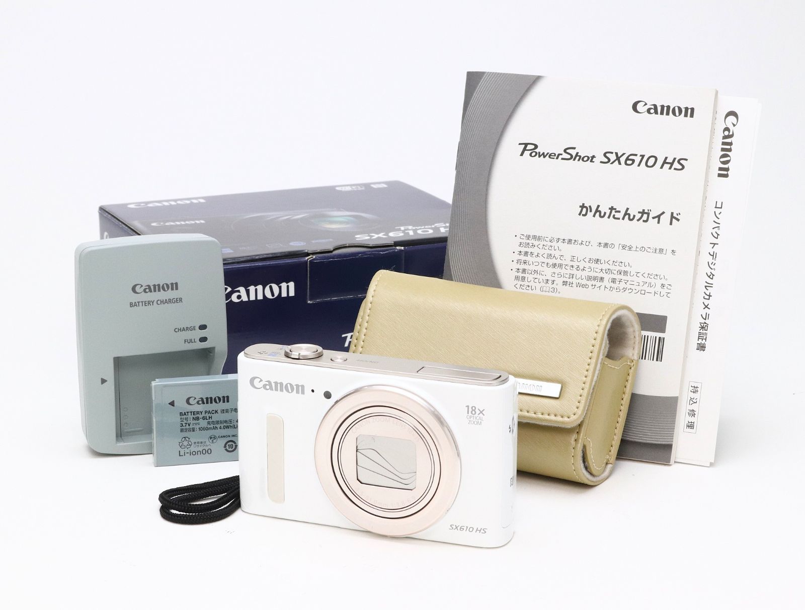 A (美品) Canon キヤノン PowerShot SX610 HS ホワイト 初期不良返品