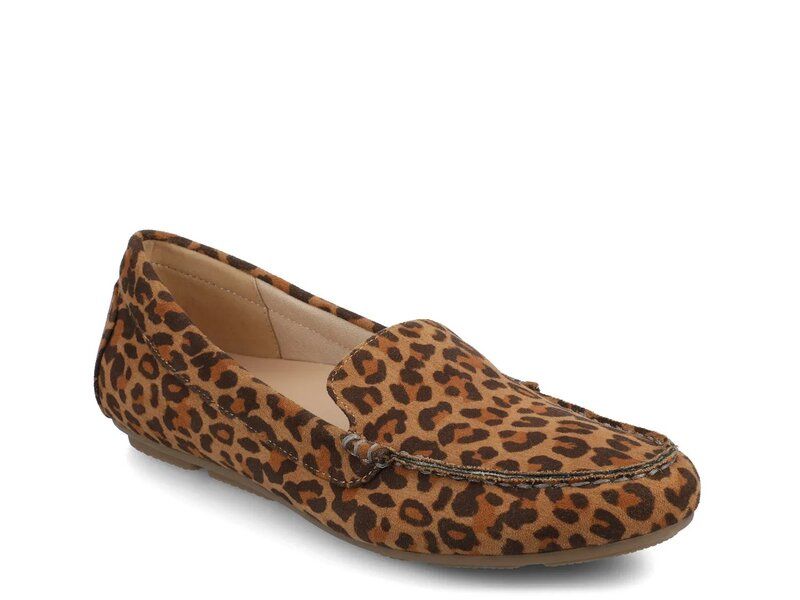 ジャーニー レディース シューズ スリッポン・ローファー Journee Oreta Loafer BlackBrown Leopard Print ブラック