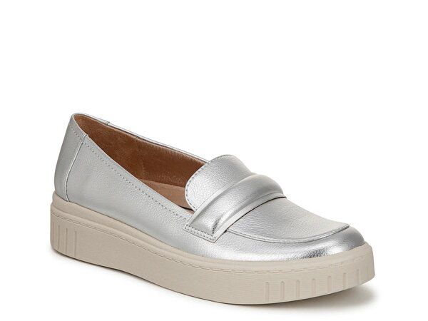 ライフストライド レディース シューズ スリッポン・ローファー LifeStride Geneva Wedge SlipOn Silver Metallic シルバー