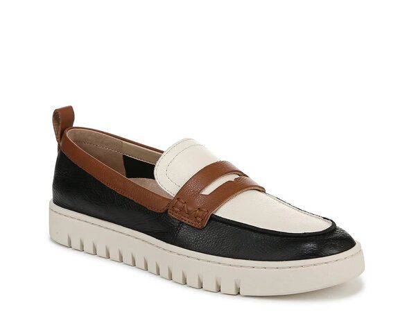 バイオニック レディース シューズ スリッポン・ローファー Vionic Uptown Penny Loafer Black Multicolor Leather ブラック
