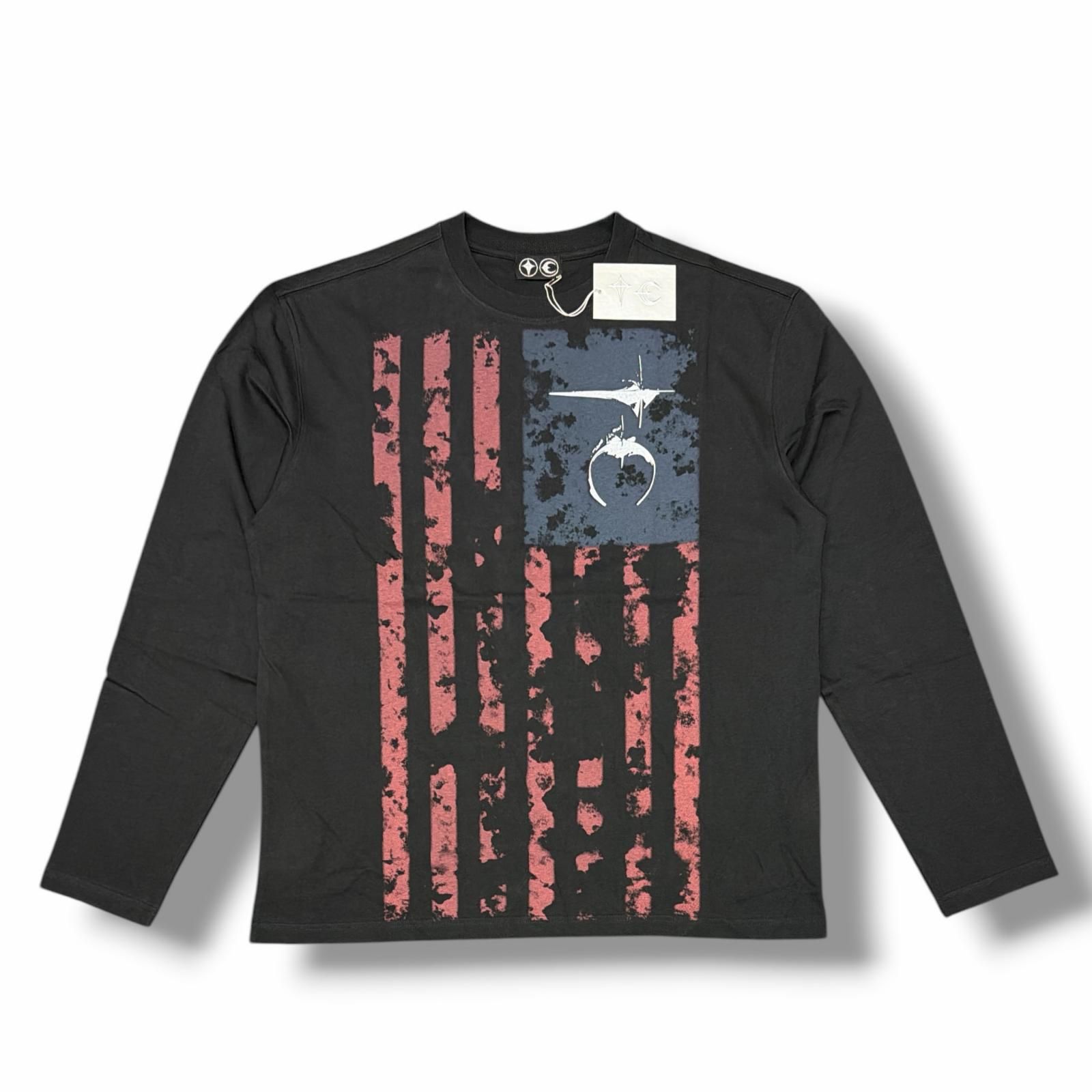 未使用 THUG CLUB 25SS 星条旗長袖Tシャツ カットソー ロンT
