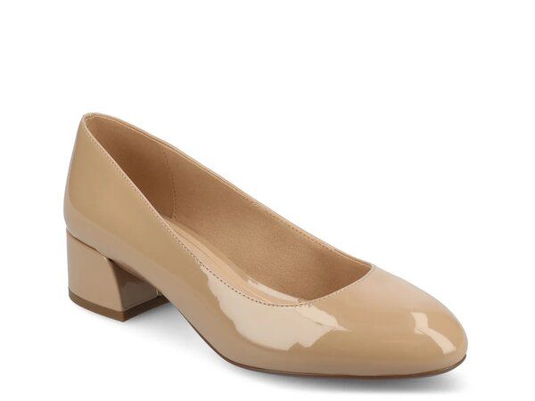 ジャーニー レディース シューズ パンプス Journee Saarii Pump Beige Patent ベージュ
