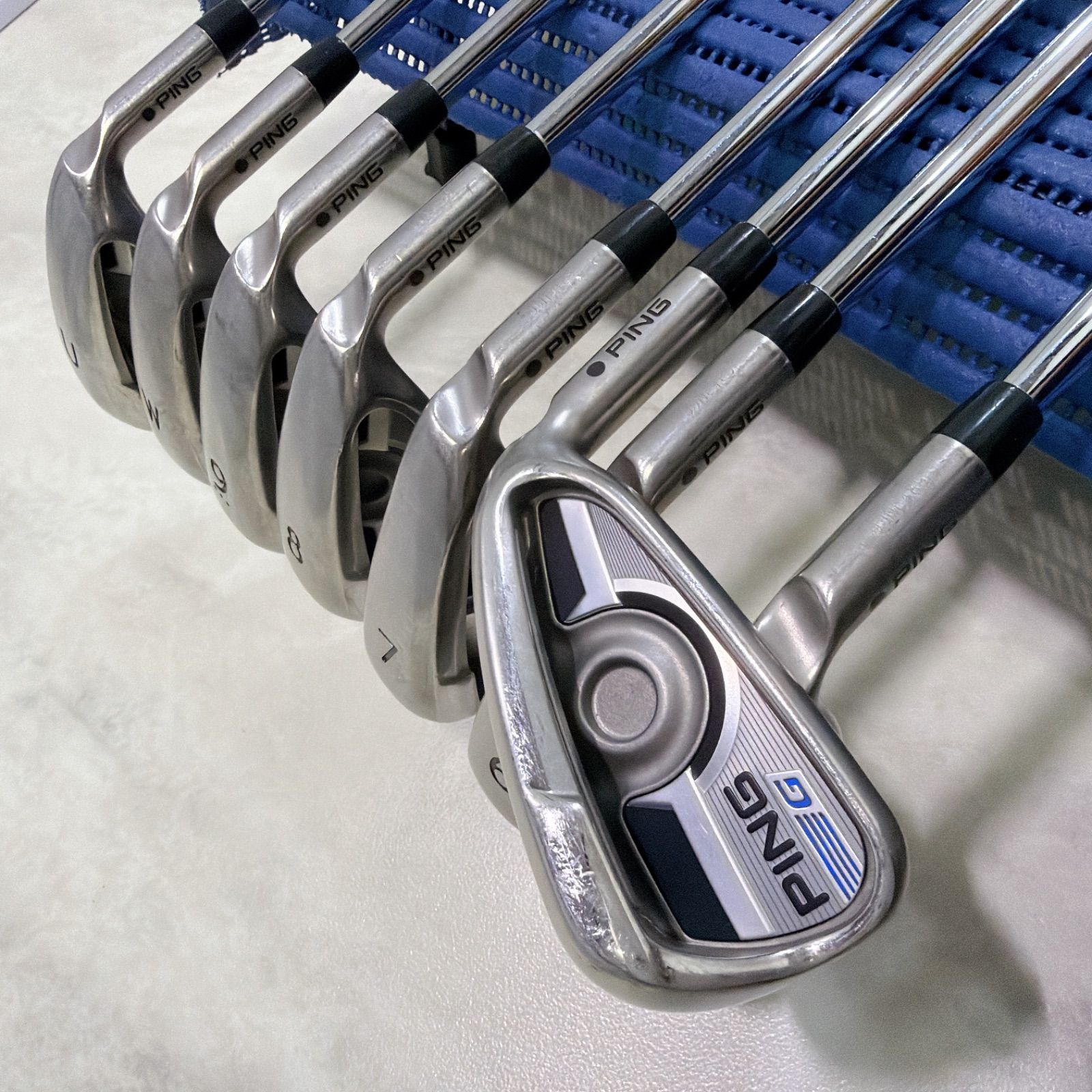 希少 PING ピン G アイアン 8本セット 4-PW.UW 純正スチール 