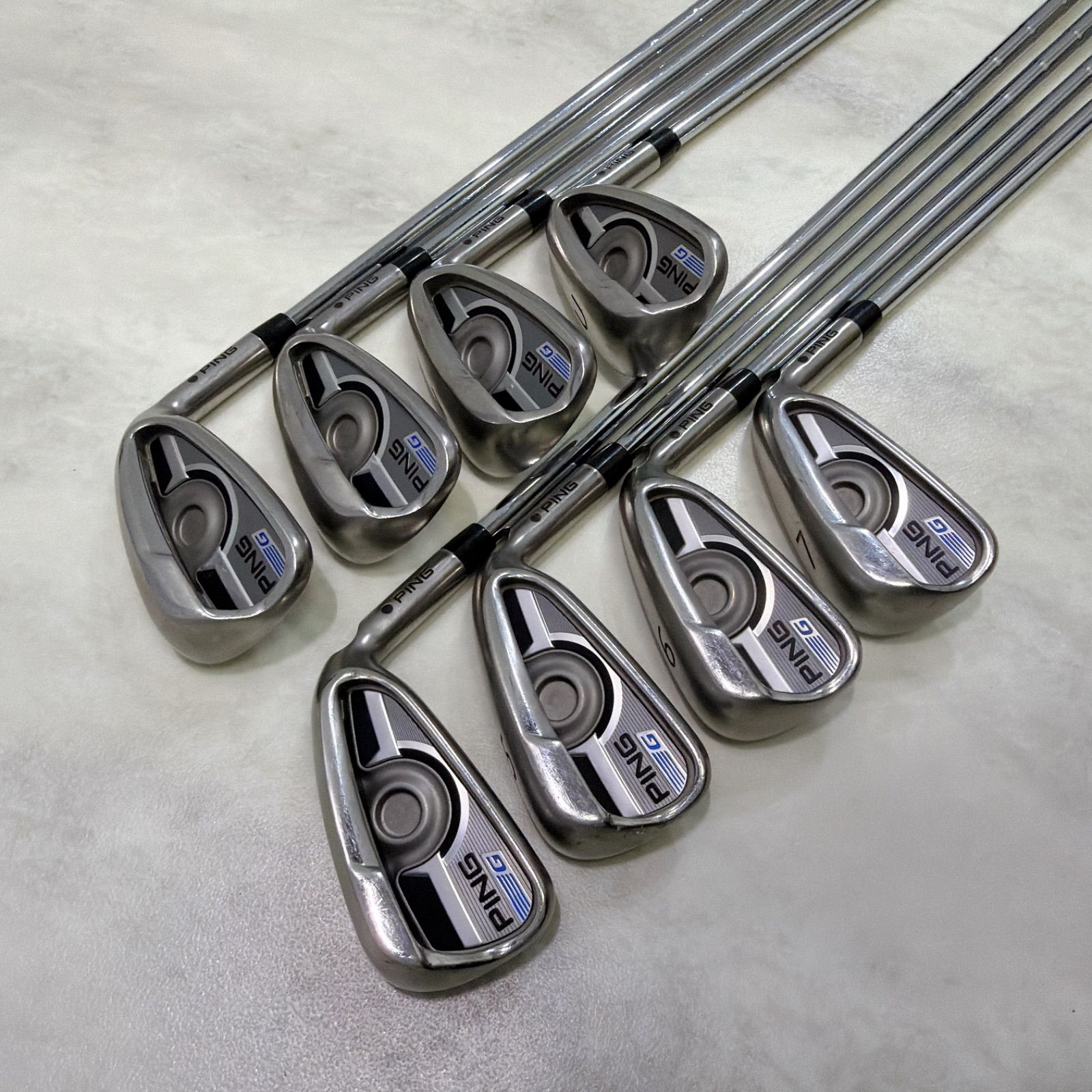 希少 PING ピン G アイアン 8本セット 4-PW.UW 純正スチール 